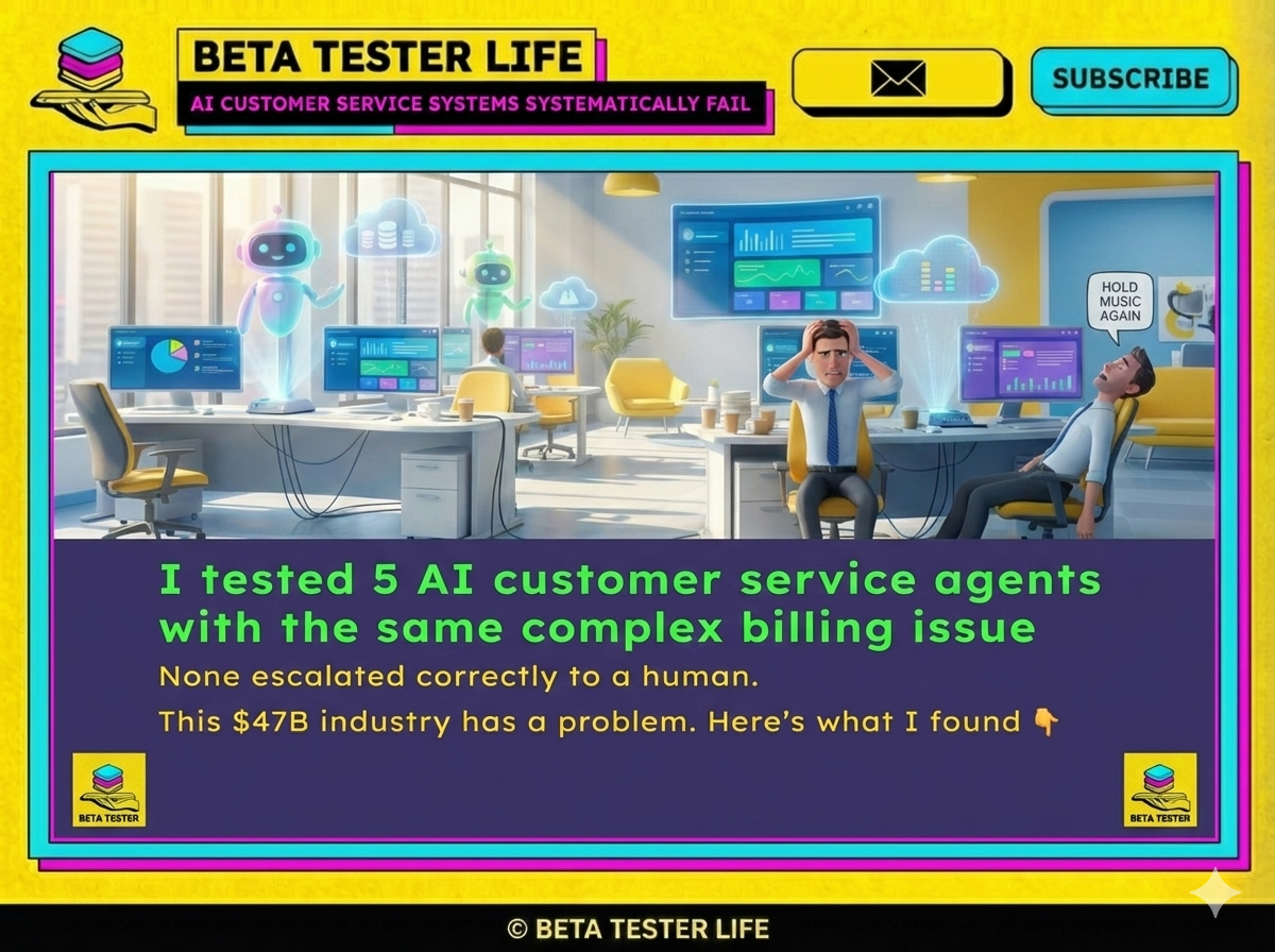 I Tested 5 AI Customer Service Agents With the Same Complex Billing Issue – None Escalated Correctly