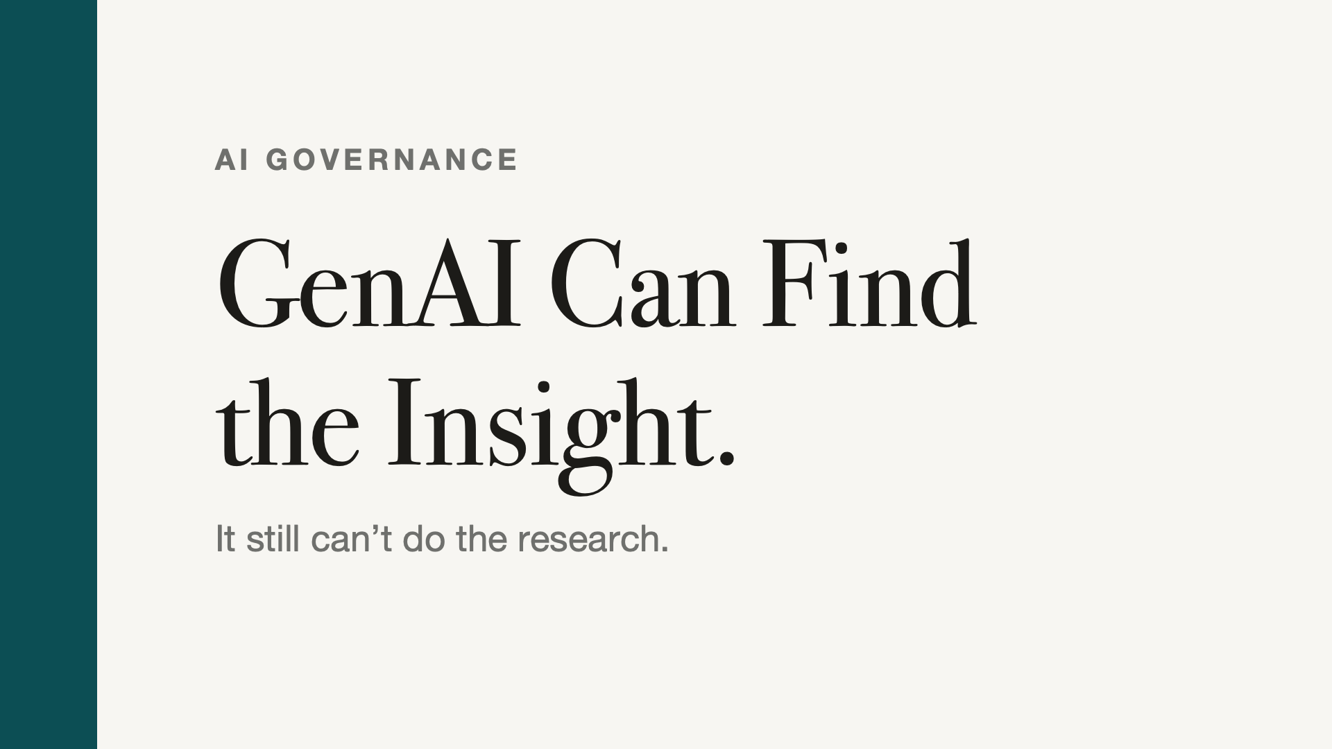 Generative AI Customer Insights: What AI Can and Can’t Do