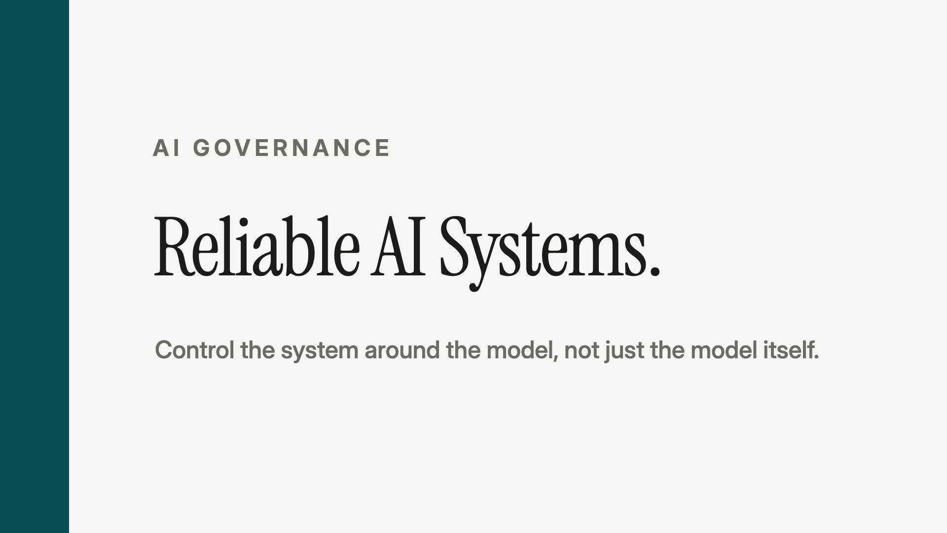 Reliable AI Systems: A Practical Way to Control Risky Outputs
