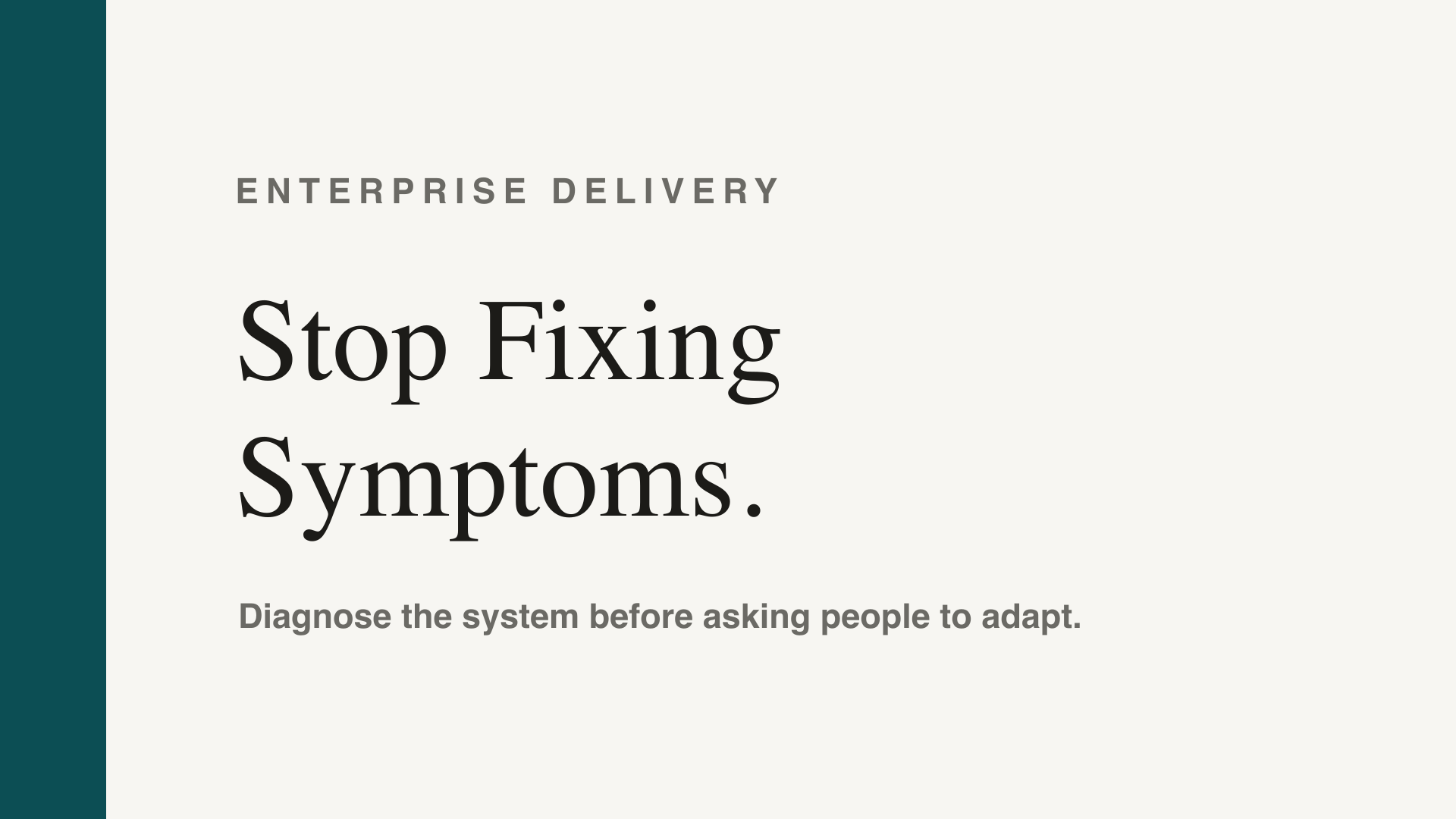 Stop Fixing Symptoms: A Practical Way to Diagnose Hidden Causes