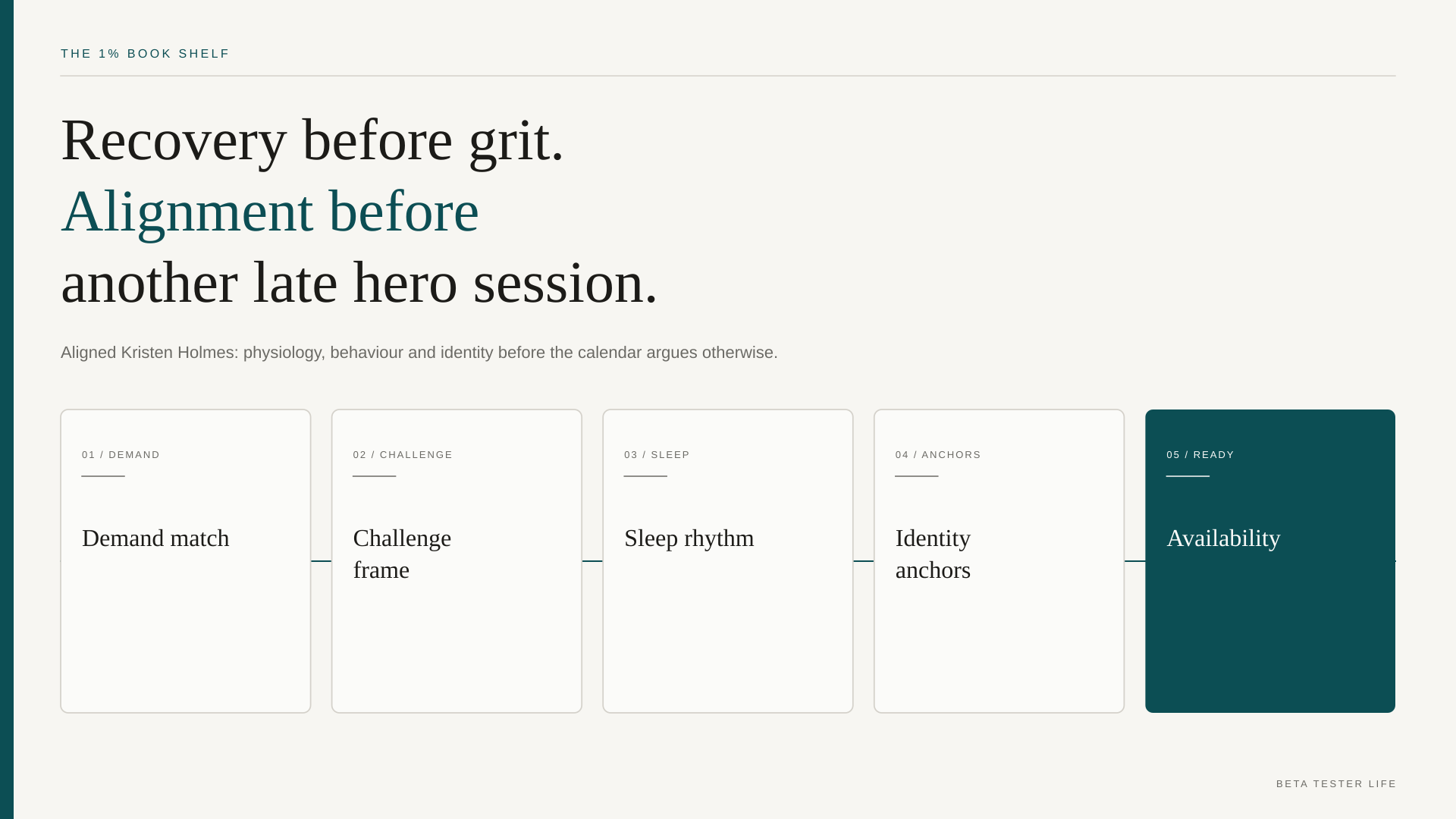 Aligned: The Data-Driven Guide to Performance, Recovery, and Human Potential